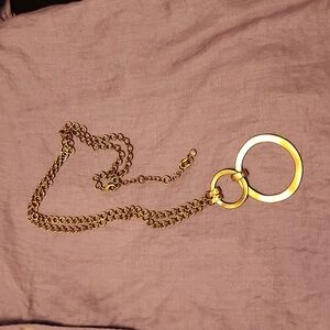 Cabi long gold necklace